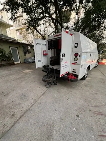 Magnet Plumbing service vehicle on-site for Sewer Line Repair in Pacific Hills